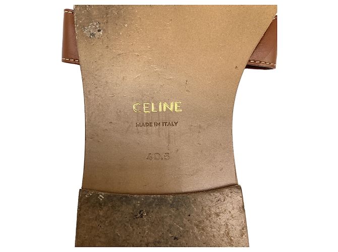 Céline Sandali Marina Celine in pelle di vitello marrone Rosso - vista 7