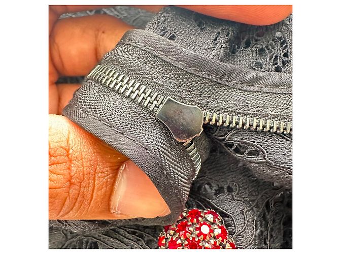 Mini abito in pizzo Dolce & Gabbana in cotone nero - vista 6