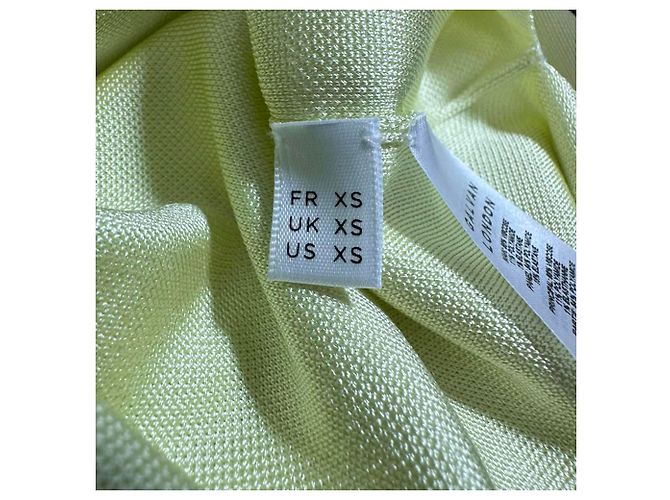 Autre Marque Vestido lápiz transparente Galvan Uma en viscosa amarillo pastel - vista 4