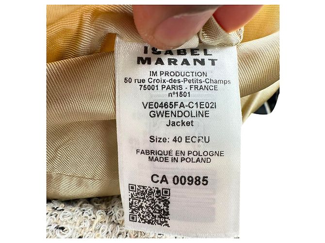 Isabel Marant Gwendoline Tweed-Blazer in beige Baumwolle - Ansicht 6