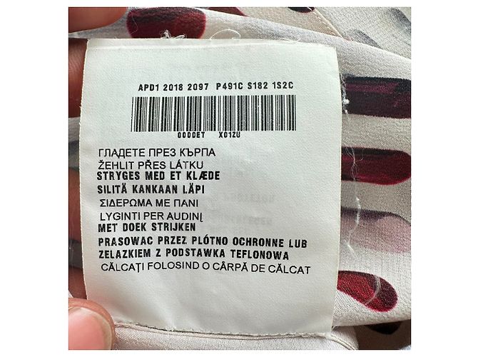 Prada Lipstick-Print Button-Down Shirt in Multicolor Silk Multiple colors - view 14