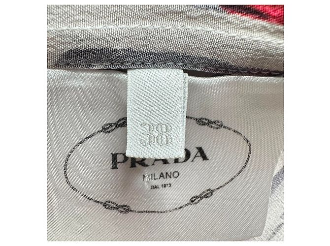 Prada Lipstick-Print Button-Down Shirt in Multicolor Silk Multiple colors - view 7
