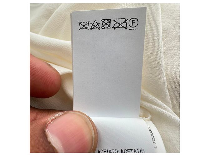 Abito camicia maxi a maniche lunghe Brunello Cucinelli in seta avorio Bianco Crudo - vista 6