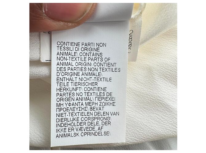Abito camicia maxi a maniche lunghe Brunello Cucinelli in seta avorio Bianco Crudo - vista 9