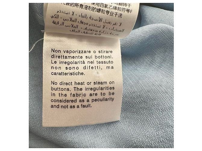Camisa de botones Gucci en seda azul - vista 10
