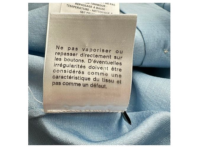 Camisa de botones Gucci en seda azul - vista 11