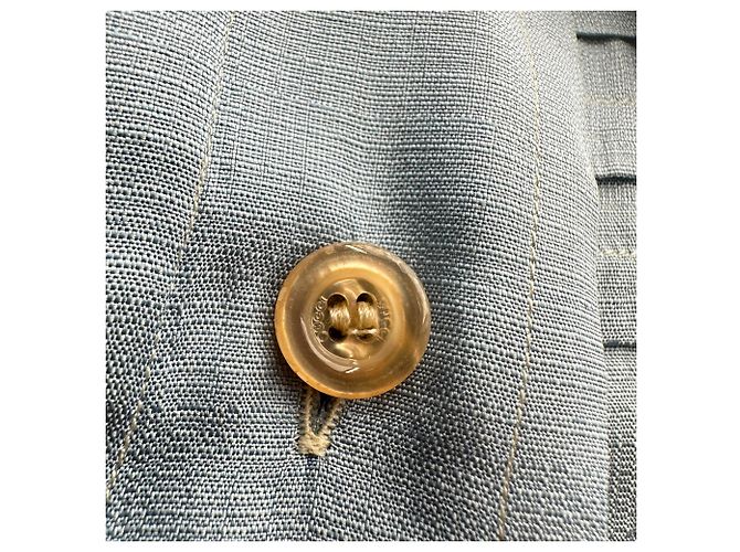 Camisa de botones Gucci en seda azul - vista 4