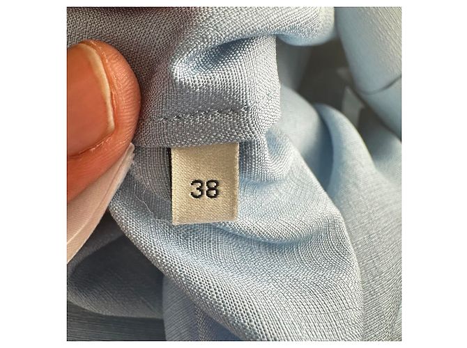 Camisa de botones Gucci en seda azul - vista 6