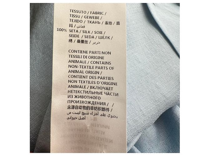 Camisa de botones Gucci en seda azul - vista 7