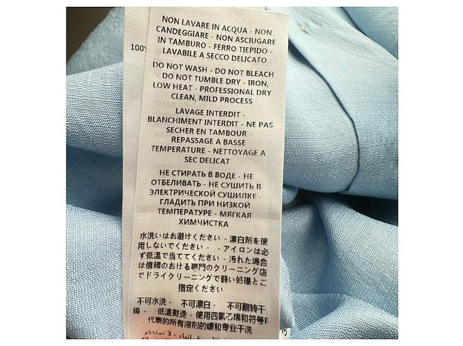 Camisa de botones Gucci en seda azul - vista 9