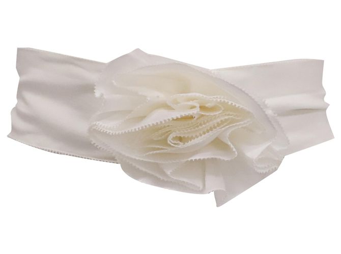 Lenço Floral Zimmermann em viscose marfim Branco Cru - vista 3