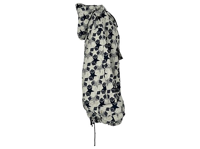 Casaco Anorak com Capuz Dior Motif Estrela em Poliéster Azul Marinho - vista 2