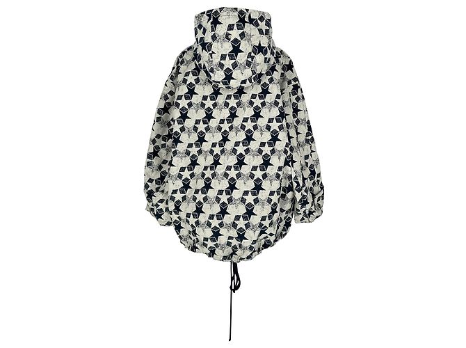 Casaco Anorak com Capuz Dior Motif Estrela em Poliéster Azul Marinho - vista 3