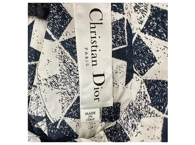 Casaco Anorak com Capuz Dior Motif Estrela em Poliéster Azul Marinho - vista 9