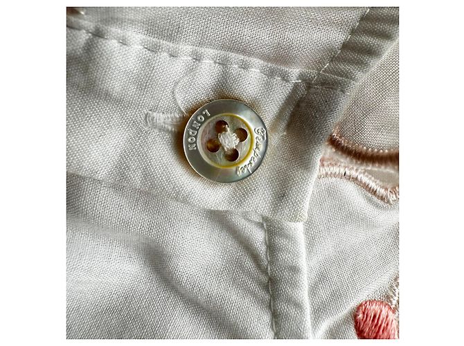 Mini abito ricamato Temperley London in cotone bianco - vista 5