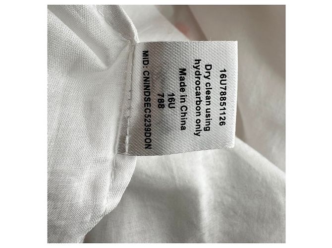 Mini abito ricamato Temperley London in cotone bianco - vista 7