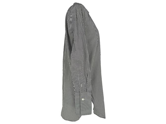 Céline Camisa de manga comprida riscada Celine em algodão preto - vista 2