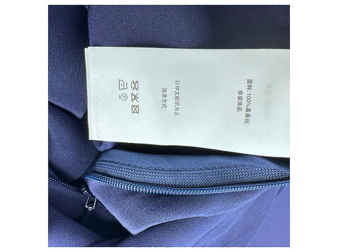 Abito midi Stella effetto wrap Diane Von Furstenberg in seta blu navy - vista 9