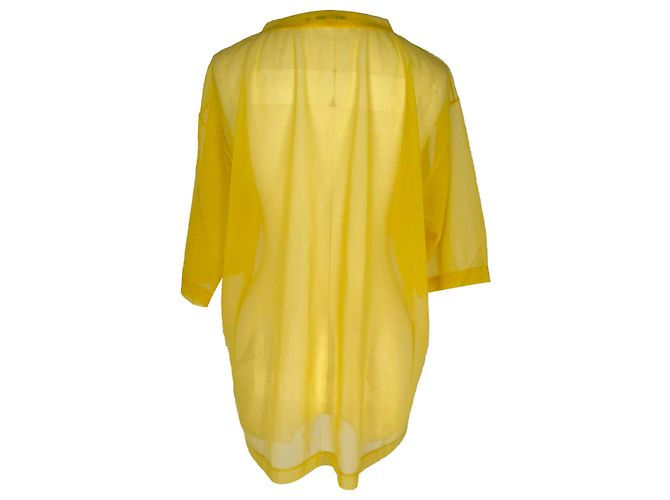 Top Logo Jil Sander in Poliammide Gialla Giallo - vista 3