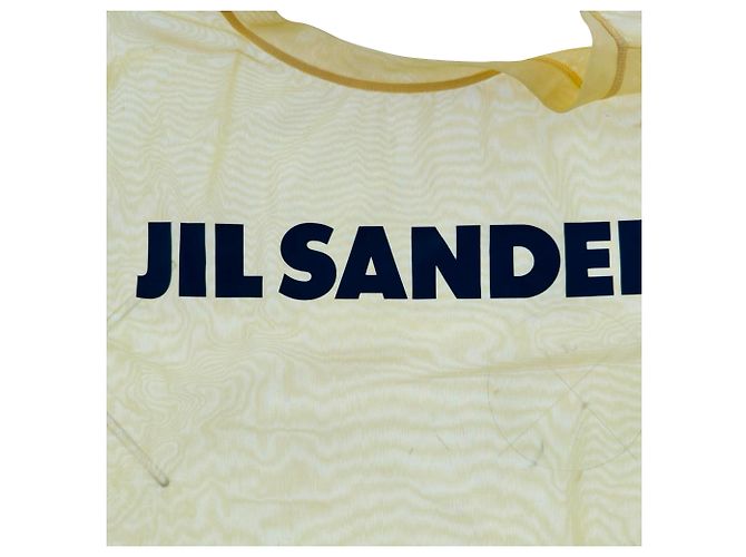 Top Logo Jil Sander in Poliammide Gialla Giallo - vista 4