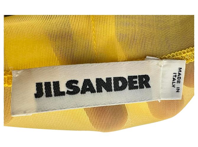 Top Logo Jil Sander in Poliammide Gialla Giallo - vista 5