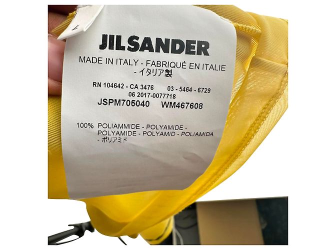 Top Logo Jil Sander in Poliammide Gialla Giallo - vista 7