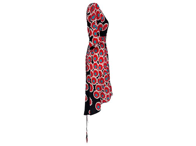 Abito kimono da spiaggia stampato Diane Von Furstenberg in seta multicolore - vista 2