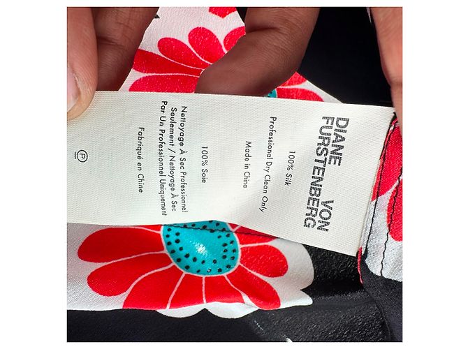 Abito kimono da spiaggia stampato Diane Von Furstenberg in seta multicolore - vista 6