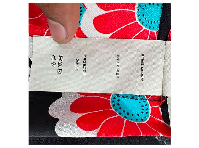 Abito kimono da spiaggia stampato Diane Von Furstenberg in seta multicolore - vista 9