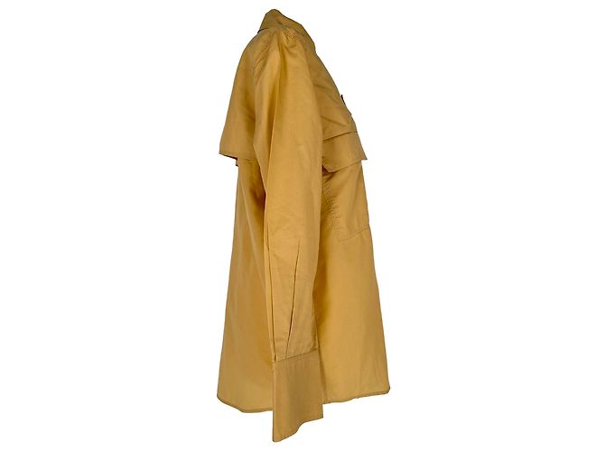 Chemise à boutons Joseph à poches multiples en coton jaune - vue 2