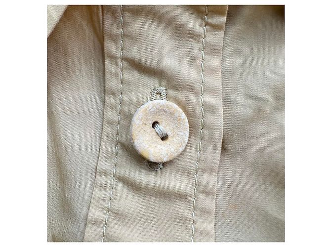 Chemise à boutons Joseph à poches multiples en coton jaune - vue 4