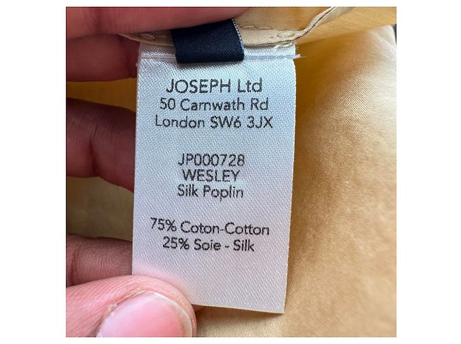 Chemise à boutons Joseph à poches multiples en coton jaune - vue 7