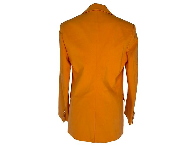 Blazer de botonadura sencilla Maje en algodón naranja - vista 3