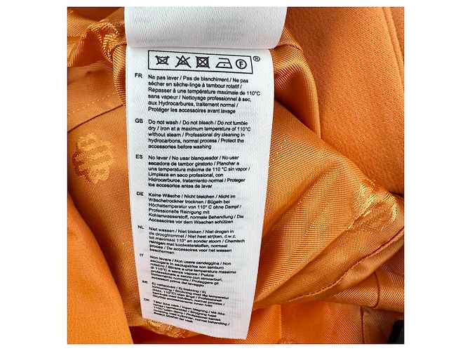 Blazer de botonadura sencilla Maje en algodón naranja - vista 8