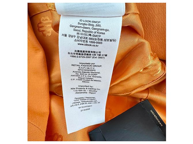 Blazer de botonadura sencilla Maje en algodón naranja - vista 9