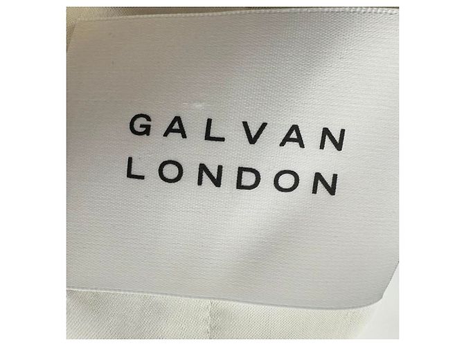 Autre Marque Giacca a righe Galvan in lana crema Bianco Crudo - vista 4