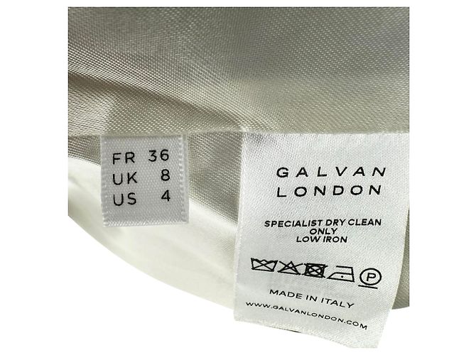 Autre Marque Giacca a righe Galvan in lana crema Bianco Crudo - vista 5