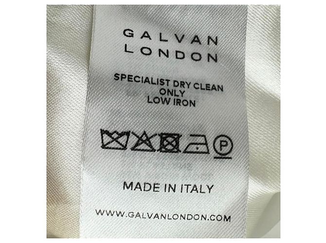 Autre Marque Giacca a righe Galvan in lana crema Bianco Crudo - vista 6