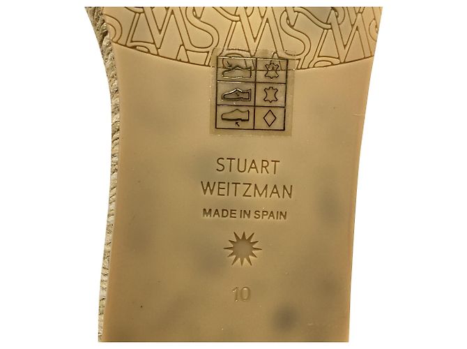 Sandali bassi espadrilles Stuart Weitzman Nudistcurve in pelle oro metallizzato D'oro Metallico - vista 6
