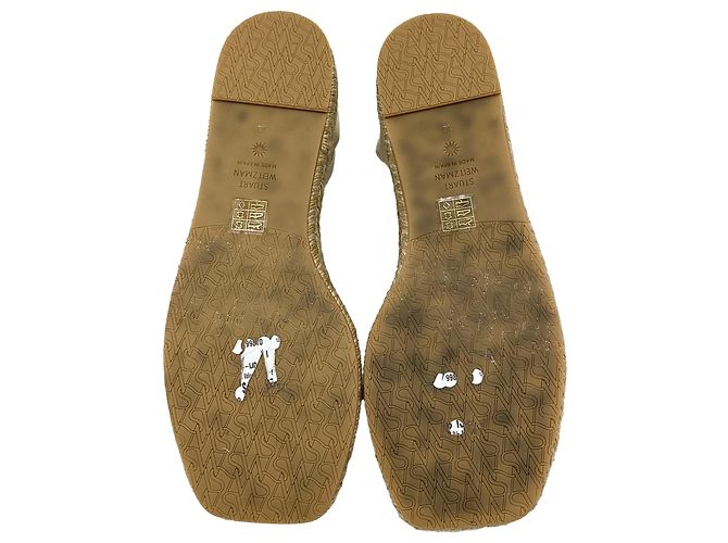Sandali bassi espadrilles Stuart Weitzman Nudistcurve in pelle oro metallizzato D'oro Metallico - vista 7