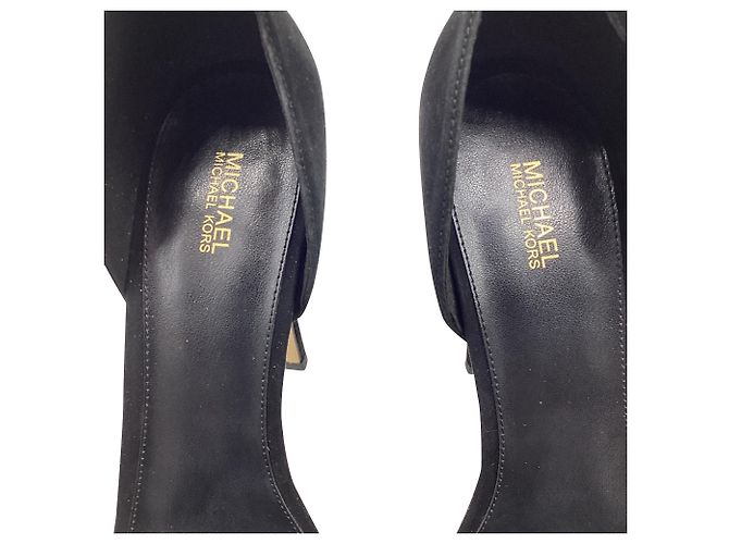 Décolleté con plateau Michael Kors Jordyn in camoscio nero - vista 10