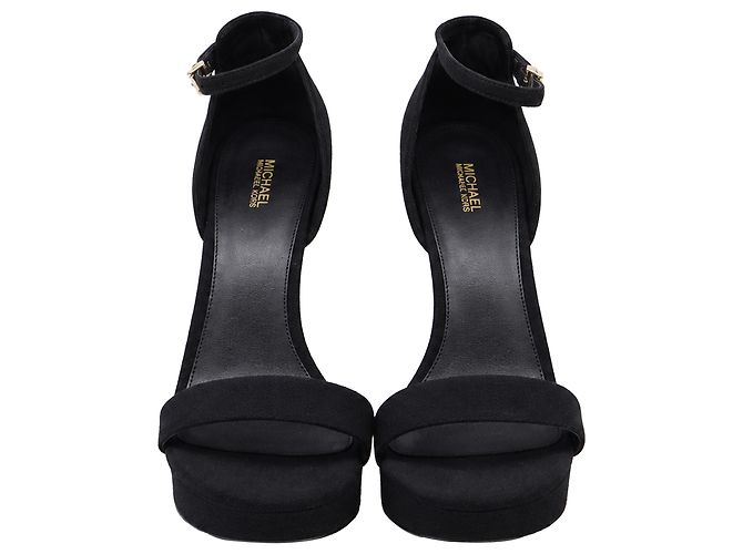 Décolleté con plateau Michael Kors Jordyn in camoscio nero - vista 2