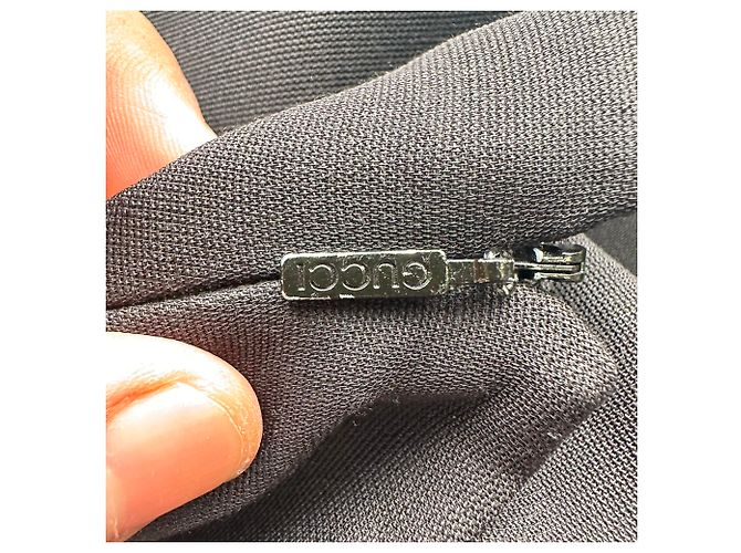 Mini abito Gucci in lana nera con perle sintetiche Nero - vista 6