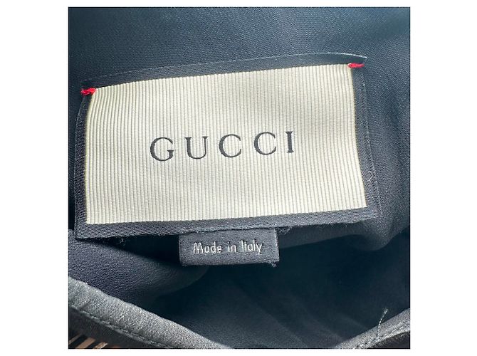 Mini abito Gucci in lana nera con perle sintetiche Nero - vista 8