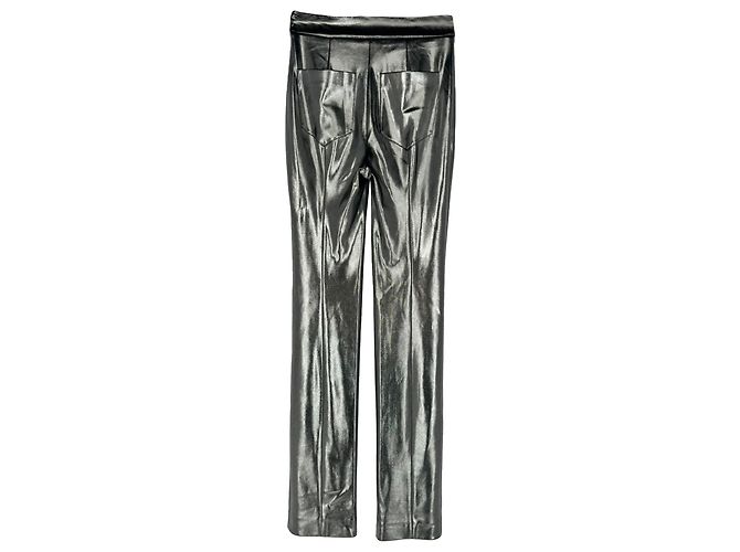 Autre Marque Galvan London gerade geschnittene Hose aus metallic-silbernem Polyester Metallisch - Ansicht 2