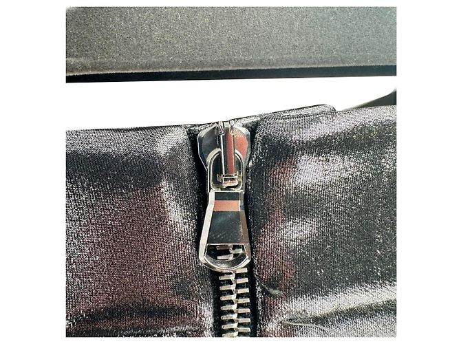Autre Marque Galvan London gerade geschnittene Hose aus metallic-silbernem Polyester Metallisch - Ansicht 3