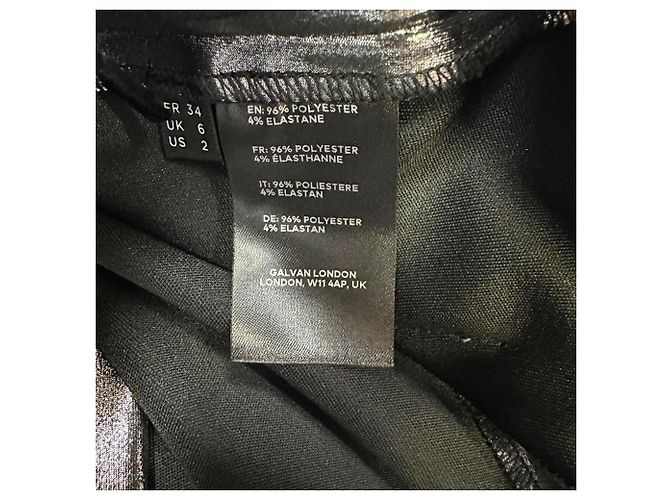 Autre Marque Galvan London gerade geschnittene Hose aus metallic-silbernem Polyester Metallisch - Ansicht 8
