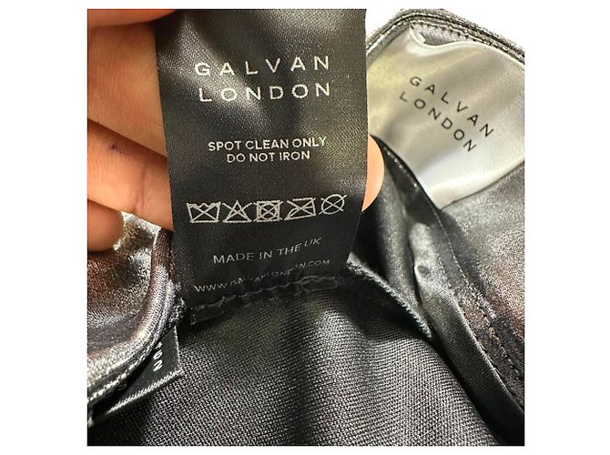 Autre Marque Galvan London gerade geschnittene Hose aus metallic-silbernem Polyester Metallisch - Ansicht 9
