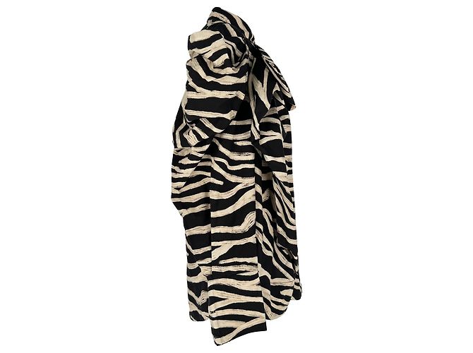 Camicia a maniche lunghe Farm Rio con stampa zebra in cotone nero - vista 3