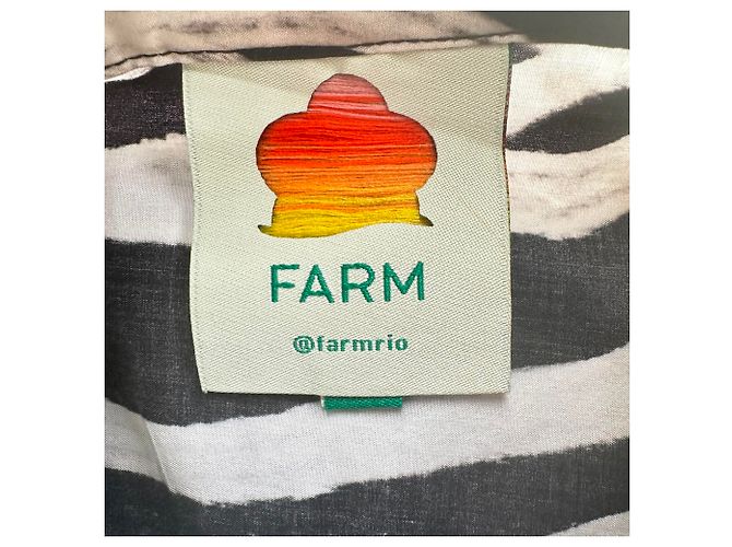 Camicia a maniche lunghe Farm Rio con stampa zebra in cotone nero - vista 6
